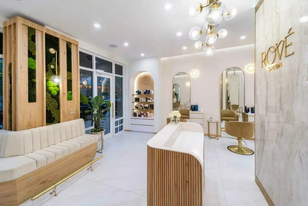 A quiet view of Rové’s reception and styling space