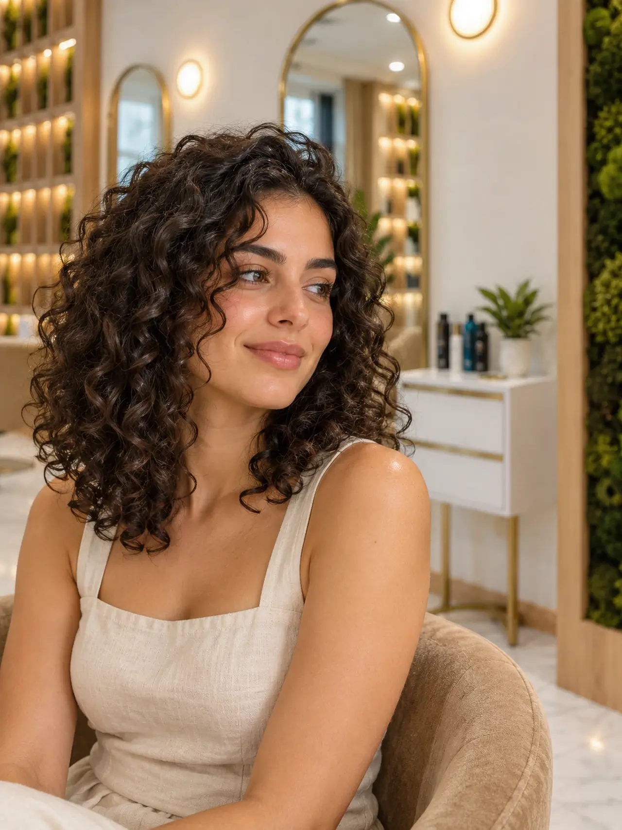 Soft, defined natural dark curls