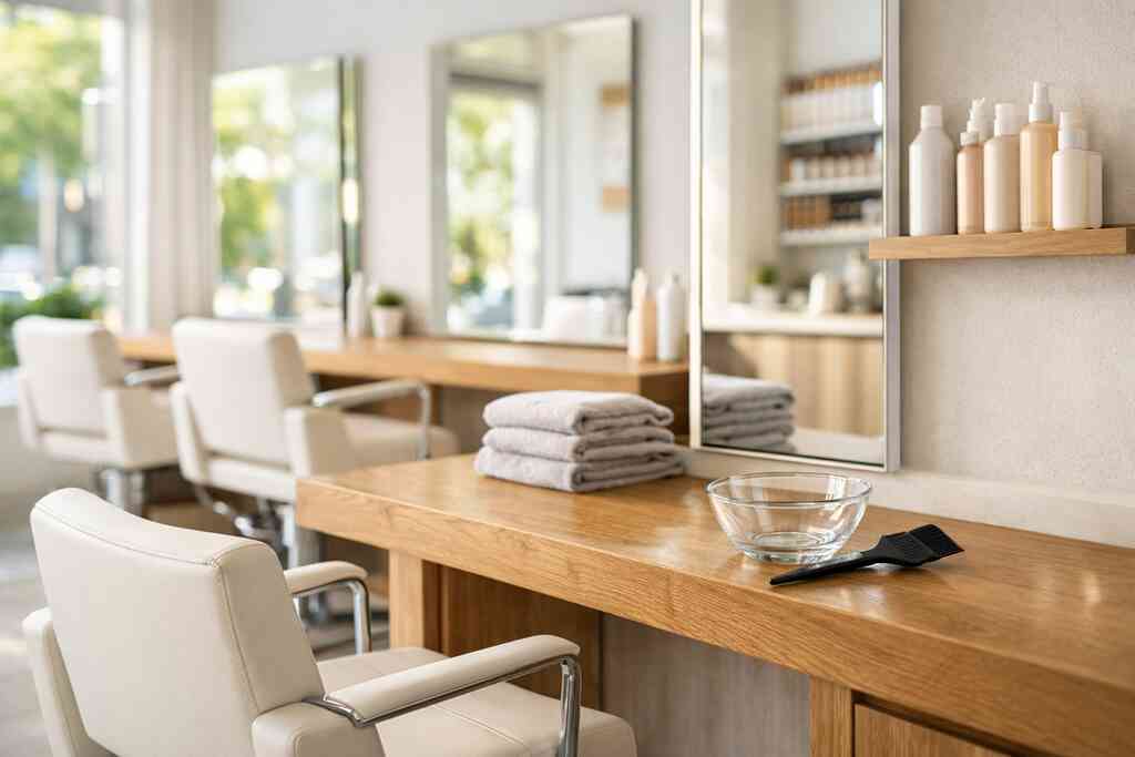 Where Olaplex fits in the color service timeline for balayage Delray Beach, highlights Delray Beach, and platinum blonde